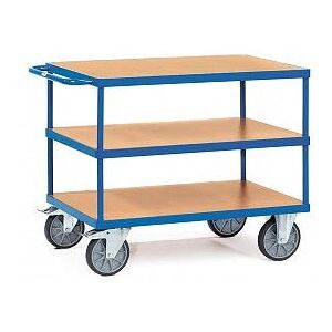 Fetra Tischwagen mit Holzwerkstoffplatten 3 Etagen Tragkraft 200kg - Handwagen Fetra Tischwagen mit Holzwerkstoffplatten 3 Etagen Tragkraft 200kg - Handwagen
