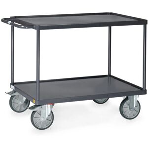 Chariot de Table ESD Fetra - Surface de charge 1200x800mm - Acier, Gris, Conducteur Chariot de Table ESD Fetra - Surface de charge 1200x800mm - Acier, Gris, Conducteur