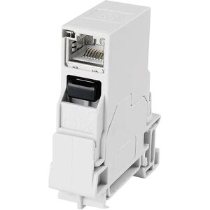 Telegärtner J80023A0003 Skärmad Cat.6 RJ45 DIN-skena monteringskontakt - Ljusgrå Telegärtner J80023A0003 Skärmad Cat.6 RJ45 DIN-skena monteringskontakt - Ljusgrå