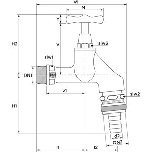 Aalberts Seppelfricke Modell 0006000 - Rückflussverhinderer, Schlauchanschluss, Sicherheitskombination Aalberts Seppelfricke Modell 0006000 - Rückflussverhinderer, Schlauchanschluss, Sicherheitskombination