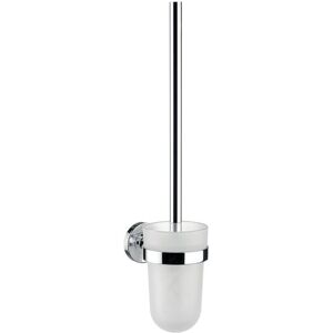 Emco Polo Toilettenbürstengarnitur - Satiniertes Glas, Chromgriff, Wandmontage Emco Polo Toilettenbürstengarnitur - Satiniertes Glas, Chromgriff, Wandmontage