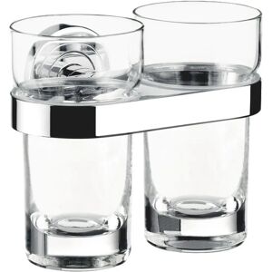 Emco Double Glass Holder - Chrome Bathroom Accessory Emco Double Glass Holder - Chrome Bathroom Accessory