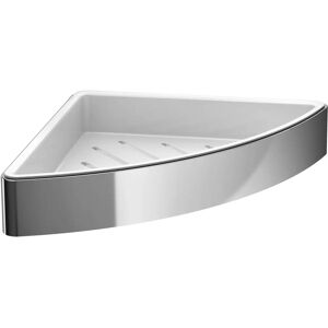 Emco Loft Corner Sponge Basket - Chrome / White - Bathroom Accessory Emco Loft Corner Sponge Basket - Chrome / White - Bathroom Accessory