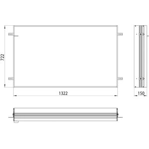 Emco Prime Aluminiumrahmen für LED-Spiegelschränke - 1322x722mm Emco Prime Aluminiumrahmen für LED-Spiegelschränke - 1322x722mm