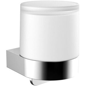 Emco Flow Liquid Soap Dispenser - Wall-mounted Satin Chrome Glass Emco Flow Liquid Soap Dispenser - Wall-mounted Satin Chrome Glass