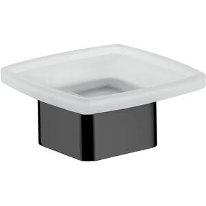 Emco Loft Soap Holder - Satinized Crystal Glass - Black - Soap Holder Emco Loft Soap Holder - Satinized Crystal Glass - Black - Soap Holder