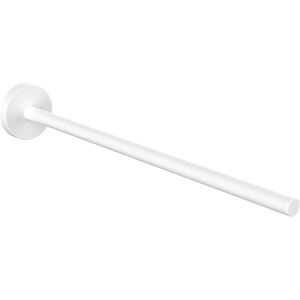 Emco Round Towel Holder - Single Arm, White - Wall or Adhesive Mount Emco Round Towel Holder - Single Arm, White - Wall or Adhesive Mount