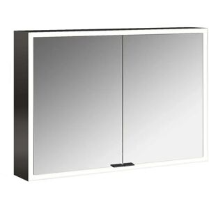 Emco Schwarzer LED-Spiegelschrank - 1000mm, 2 Türen, Verstellbare Regale Emco Schwarzer LED-Spiegelschrank - 1000mm, 2 Türen, Verstellbare Regale