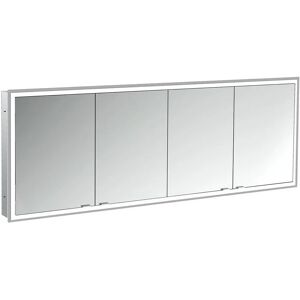Emco Prime Facelift Badezimmer Spiegelkasten - Aluminium/Weiß, 2000mm, 4 Türen Emco Prime Facelift Badezimmer Spiegelkasten - Aluminium/Weiß, 2000mm, 4 Türen