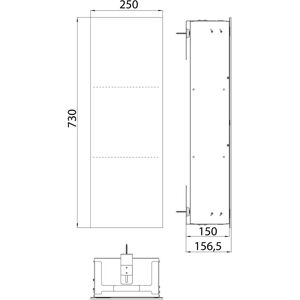 Emco Asis Pure Cabinet Module - Embedded, Glass Front, Left Hinge Emco Asis Pure Cabinet Module - Embedded, Glass Front, Left Hinge