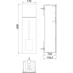 Kronenbach - Cube Design WC-Modul - 60 cm - Glasfront - Anschlag rechts - WC module Kronenbach - Cube Design WC-Modul - 60 cm - Glasfront - Anschlag rechts - WC module