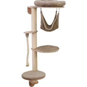 Kerbl 84458 Cat House - Wall-mounted Cat Tree, Taupe - 158cm Kerbl 84458 Cat House - Wall-mounted Cat Tree, Taupe - 158cm