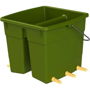 Cubo de Mamar con 6 tetinas para corderos - Oliva, Cuadrado Cubo de Mamar con 6 tetinas para corderos - Oliva, Cuadrado
