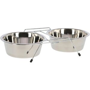 Gamelle double en inox avec support Kerbl - 450 ml - Publicité Gamelle double en inox avec support Kerbl - 450 ml - Publicité