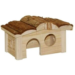 Casa per piccoli animali - Legno naturale 20x14x12 cm Casa per piccoli animali - Legno naturale 20x14x12 cm
