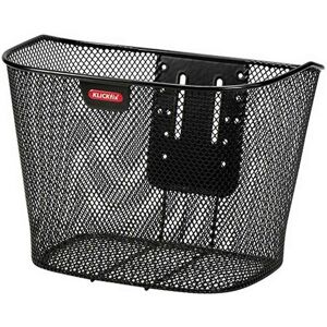 KLICKfix Black Bicycle Basket - Durable 16L Front Mount KLICKfix Black Bicycle Basket - Durable 16L Front Mount