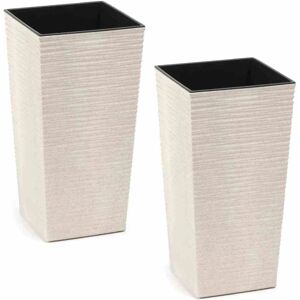 Voss ECO Nizza Pot de Fleur - 25cm Blanc - Publicité Voss ECO Nizza Pot de Fleur - 25cm Blanc - Publicité