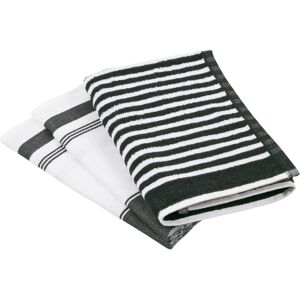 Ross Exclusiv Küchenhandtuch-Set - 3 Stück, Baumwolle & Leinen, schwarz Ross Exclusiv Küchenhandtuch-Set - 3 Stück, Baumwolle & Leinen, schwarz