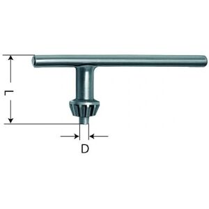 Rohm 25839 T-handle Chuck Key - Precision for 20mm Chucks Rohm 25839 T-handle Chuck Key - Precision for 20mm Chucks