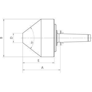 ROHM 173B Mk 5 Cono de centrado rotativo - 75° Truncado - Para tubos ROHM 173B Mk 5 Cono de centrado rotativo - 75° Truncado - Para tubos