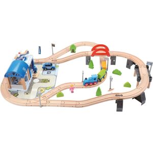 Mertens Bino 82262 Set treno in legno con ponte e accessori Mertens Bino 82262 Set treno in legno con ponte e accessori