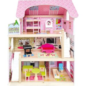 Mertens Bino 83561 - Casa delle bambole con balcone, mobili e accessori - 70x60x26 cm Mertens Bino 83561 - Casa delle bambole con balcone, mobili e accessori - 70x60x26 cm