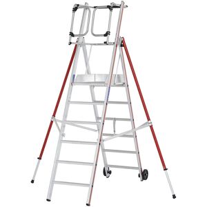 MATISÈRE Modèle 848306 Échelle plateforme en aluminium, 6 marches - Publicité MATISÈRE Modèle 848306 Échelle plateforme en aluminium, 6 marches - Publicité