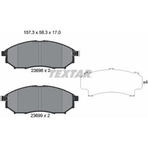 TEXTAR 2369803 Jarrupalikat Pakkaus - Nissan Pathfinder, NP300 Navara, Murano II, Q70 TEXTAR 2369803 Jarrupalikat Pakkaus - Nissan Pathfinder, NP300 Navara, Murano II, Q70