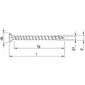 Tornillo de madera Heco - 3x45mm - T10 - Zincado - Blanco Tornillo de madera Heco - 3x45mm - T10 - Zincado - Blanco