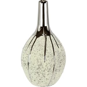 Dekovase I.GE.A. - Keramik Vase - Weiß-Silber - 12x24 cm - Ceramic Vase Dekovase I.GE.A. - Keramik Vase - Weiß-Silber - 12x24 cm - Ceramic Vase
