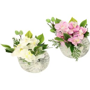 I.GE.A. Künstliche Orchidee - Rosa und Weiß - 20x17x10cm - Kunstorchidee I.GE.A. Künstliche Orchidee - Rosa und Weiß - 20x17x10cm - Kunstorchidee