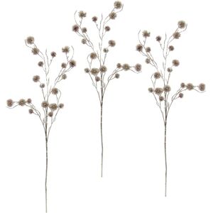 I.GE.A. Distel - Set om 3 Konstgjorda Rosa Blommor för Vinterdekoration I.GE.A. Distel - Set om 3 Konstgjorda Rosa Blommor för Vinterdekoration