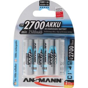 Herlaadbare AA-batterijen van Ansmann - 2700mAh, 4 stuks Herlaadbare AA-batterijen van Ansmann - 2700mAh, 4 stuks