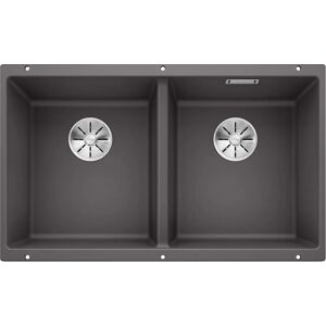 Blanco SUBLINE 350-350-U Rock Grey Double Bowl Sink - Double Bowl Sink Blanco SUBLINE 350-350-U Rock Grey Double Bowl Sink - Double Bowl Sink