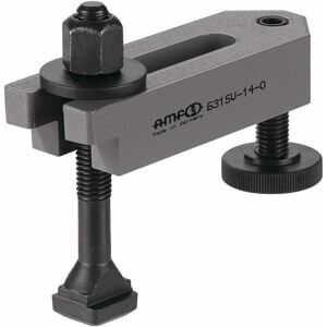 Soporte de sujeción de acero AMF - Ranura T 10mm - 100mm de longitud - Tornillos M10x10x80mm Soporte de sujeción de acero AMF - Ranura T 10mm - 100mm de longitud - Tornillos M10x10x80mm