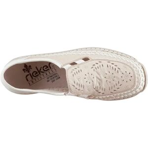 RIEKER Beigefarbene Ledersportpantolette - Slippers RIEKER Beigefarbene Ledersportpantolette - Slippers
