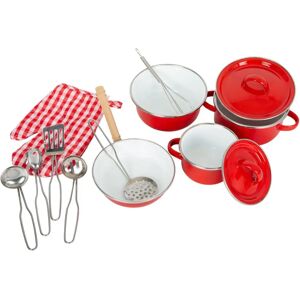 Small Foot 8964 Cookware Set for Kids - Bright Red - Cookware Set Small Foot 8964 Cookware Set for Kids - Bright Red - Cookware Set