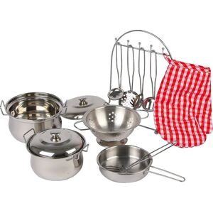 Ensemble de casseroles métalliques Small Foot pour enfants - 13 pièces Ensemble de casseroles métalliques Small Foot pour enfants - 13 pièces
