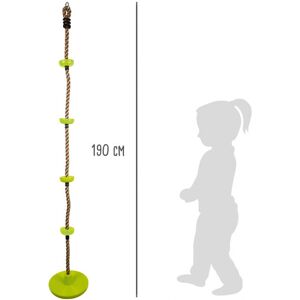 Small Foot Klimtouw met Tellerschommel - Groen - Speeltoestellen Small Foot Klimtouw met Tellerschommel - Groen - Speeltoestellen