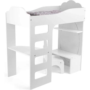 Cama alta para muñecas Small Foot con escritorio - Juguete de madera Cama alta para muñecas Small Foot con escritorio - Juguete de madera