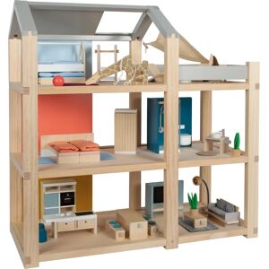 Small Foot - Natural Dollhouse With Furniture - I-Sf12541 - Dollhouse Small Foot - Natural Dollhouse With Furniture - I-Sf12541 - Dollhouse