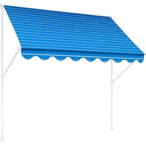 Tonnelle à Clip Angerer Excluive - Rayée Bleue - 400x150cm - Ombrière Extérieure - Publicité Tonnelle à Clip Angerer Excluive - Rayée Bleue - 400x150cm - Ombrière Extérieure - Publicité