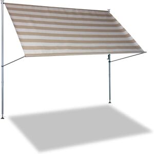 Angerer Vrijetijdsmeubel Premium Klemmarkise - 150/170cm - Grijs/Wit - Zonwering Angerer Vrijetijdsmeubel Premium Klemmarkise - 150/170cm - Grijs/Wit - Zonwering