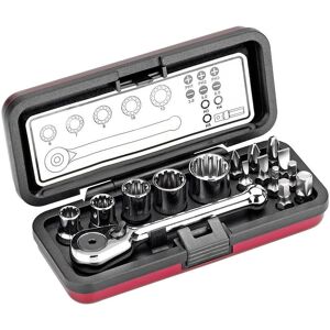 Cimco 113156 Steckschlüsselsatz - Chrom-Vanadium Stahl - 16-teilig Cimco 113156 Steckschlüsselsatz - Chrom-Vanadium Stahl - 16-teilig