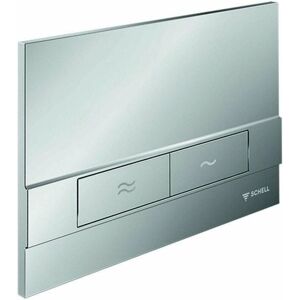 Schell Montus Board Piastra di scarico WC - Doppio scarico, Cromato opaco Schell Montus Board Piastra di scarico WC - Doppio scarico, Cromato opaco