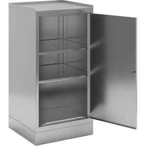 Armario de acero inoxidable Eurokraft Basic - 2 estantes, 1000x500x500mm Armario de acero inoxidable Eurokraft Basic - 2 estantes, 1000x500x500mm