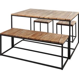 Conjunto de comedor exterior KaiserKraft ALOIS - Robina, Negro/Blanco Conjunto de comedor exterior KaiserKraft ALOIS - Robina, Negro/Blanco