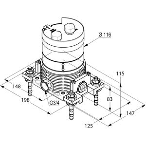 Kludi Rohbau-Set für freistehende Badewannen - Rohbau-Set für Badewannen- und Duschmischer Kludi Rohbau-Set für freistehende Badewannen - Rohbau-Set für Badewannen- und Duschmischer