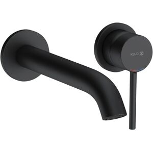 Kludi - Baterie de perete - 2 găuri, duză 230mm - Negru mat Kludi - Baterie de perete - 2 găuri, duză 230mm - Negru mat