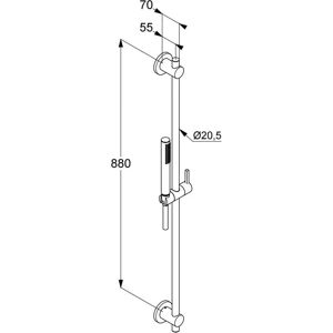 Kludi Nova Fonte - Set doccia, supporto, asta da 900mm, tubo flessibile - Set doccia Kludi Nova Fonte - Set doccia, supporto, asta da 900mm, tubo flessibile - Set doccia